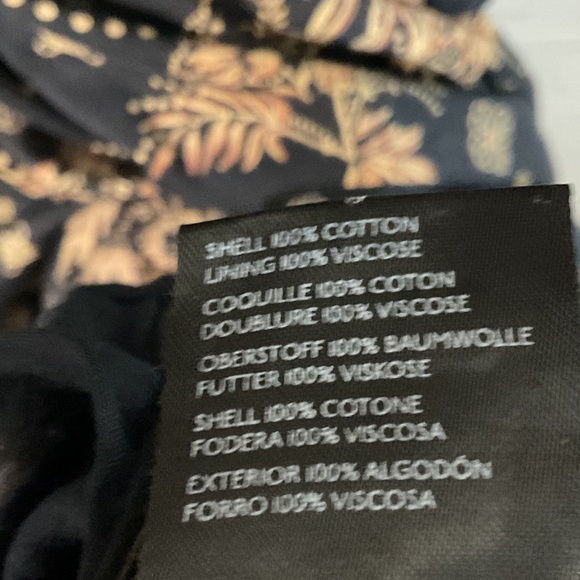 Free People Golden Hour Smocked Bodice Cotton Maxi Dress Black Combo Brown Med - Picture 10 of 15